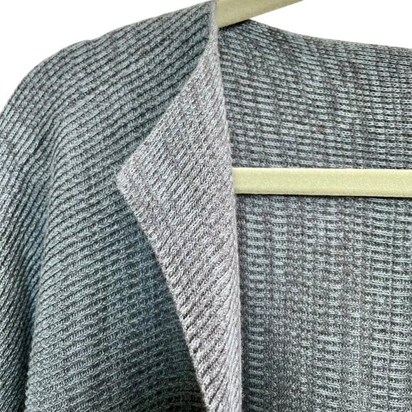 Marla Wynne Linen Cotton Sweater Blue Gray Open Front Soft Knit Neutral Women 2X - Picture 4 of 16